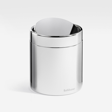 Poubelle à bascule 1.5 L inox brillant - BathBazaar