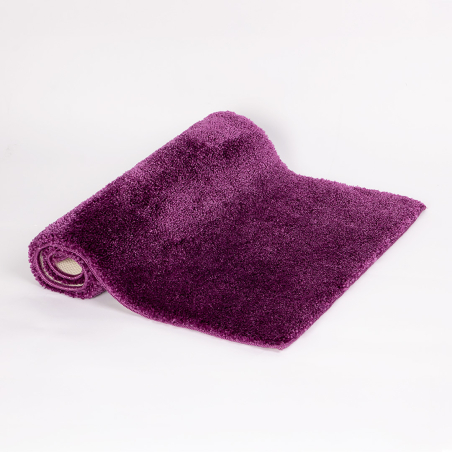 Tapis de bain DOLCE prune – Tapis épais antidérapant en polyamide