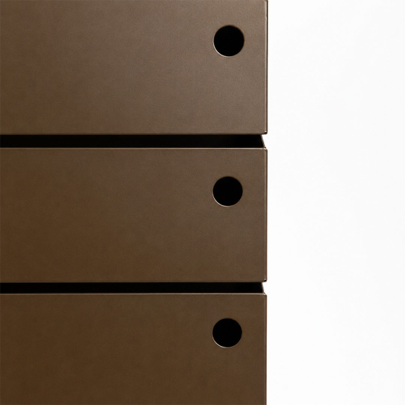 Meuble TWIST 5 casiers chocolat – Meuble pivotant design compact