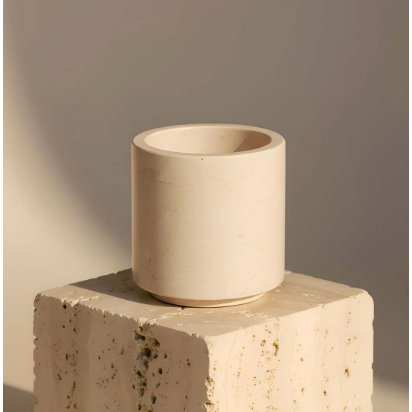 Pot LUCCA en marbre naturel – Accessoire design salle de bain & bureau