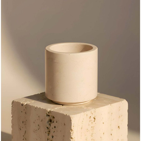 Pot LUCCA en marbre naturel – Accessoire design salle de bain & bureau