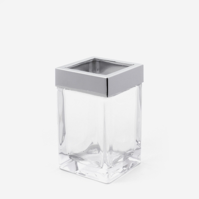 Gobelet porte brosse à dents en verre transparent cube Parfum_016417_bathbazaar