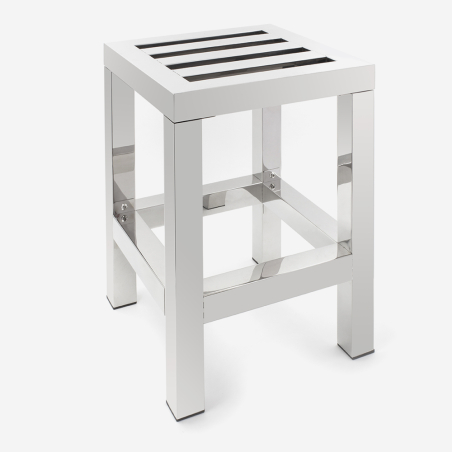 Tabouret salle de bain en inox finition chrome_016410_bathbazaar