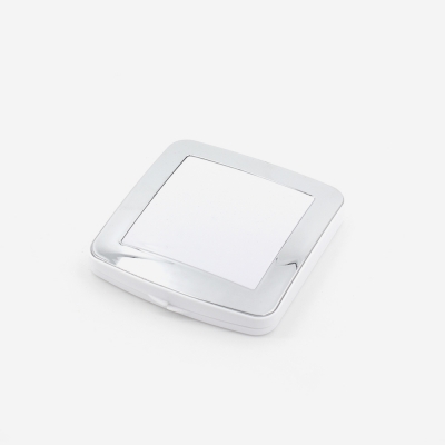 Miroir de poche carré blanc et chrome Pocket_003854_bathbazaar