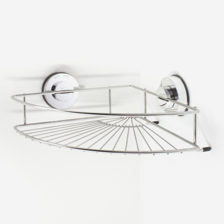 Panier en anhle pour douche à ventouses inox Lock_016441_bathbazaar