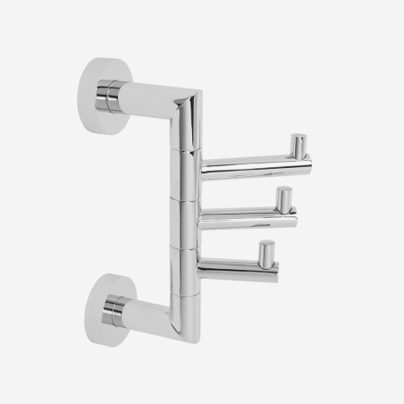 Patère triple pivot chrome_002497_bathbazaar