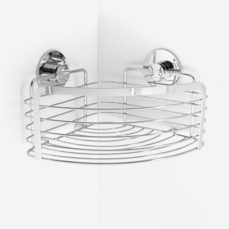 Panier angle pour douche à coller en inox Silver_016402_bathbazaar