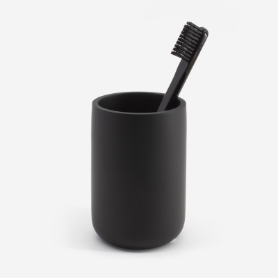 Gobelet porte brosse à dents noir Stockholm_005520_bathbazaar