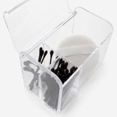 Boîte à disque coton transparent - Basic Line - Bath Bazaar