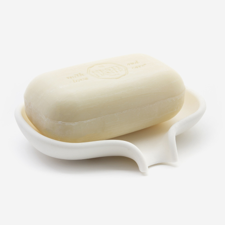 Porte savon silicone avec gouteur blanc ou noir Flow_016609_Bath Bazaar