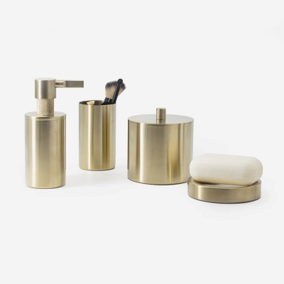 Set d'accessoires de salle de bain design doré Ohrid