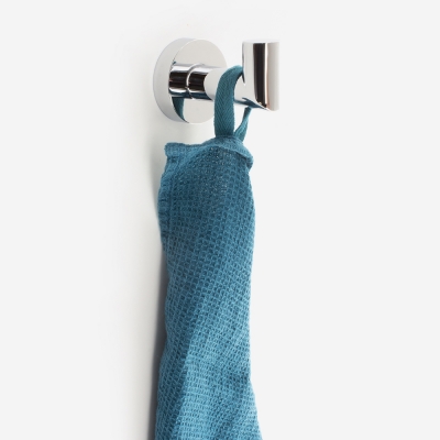 Patere 1 tete pour salle de bains - support serviette - sans clou ni vis  via syteme vide d'air - Conforama