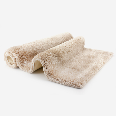 Tapis de bain épais grège 2050 g/m² polyamide et dos latex - Dolce