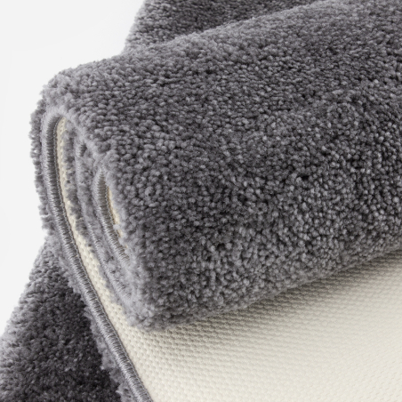 Tapis de bain gris 2050 g/m² polyamide et dos latex - Dolce