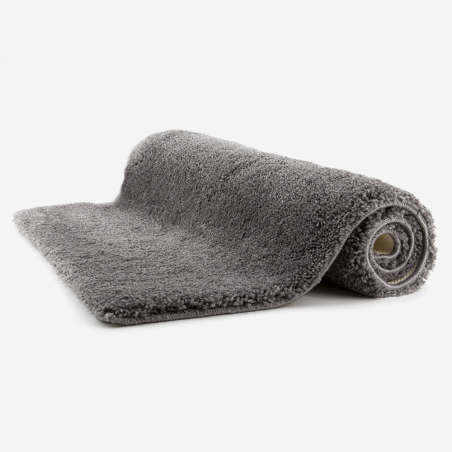 Tapis de bain épais gris 2050 g/m² polyamide et dos latex - Dolce