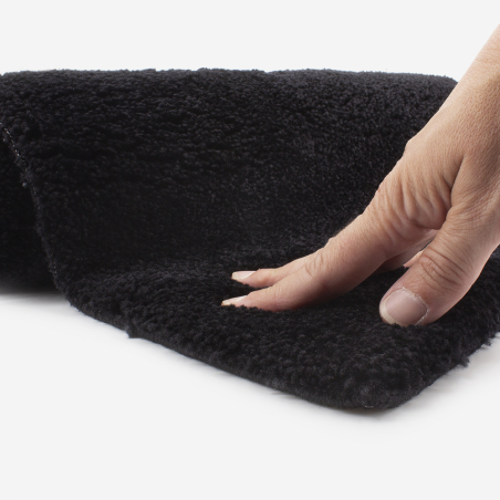 Tapis de bain noir 2050 g/m² polyamide et dos latex - Dolce