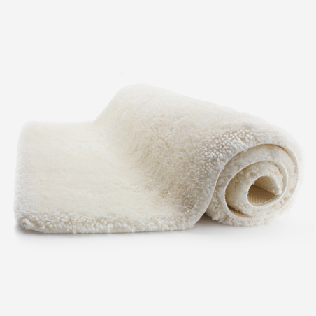 Tapis de bain épais écru 2050 g/m² polyamide et dos latex - Dolce