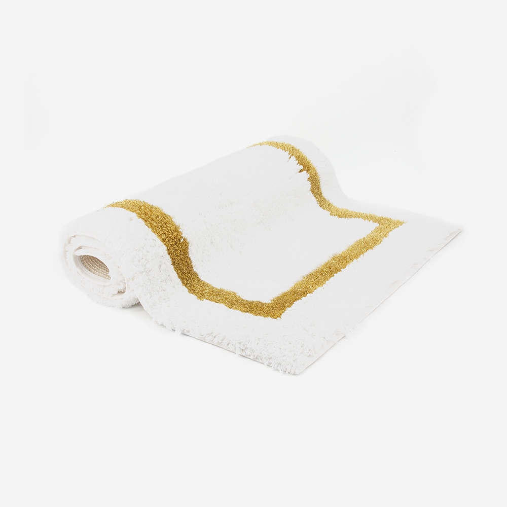 tapis de bain or et blanc_016682_bathbazaar