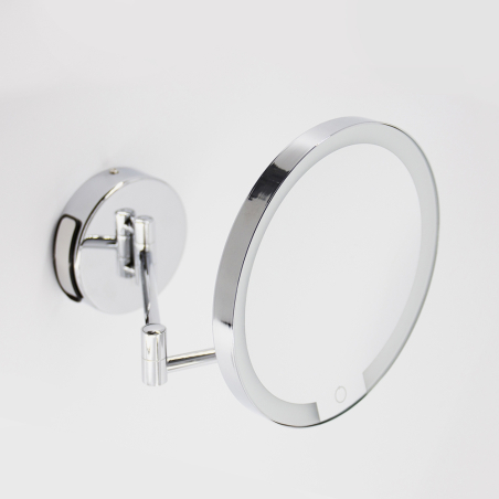 Miroir LED mural X7 noir ou chrome  - DAY_005651_BathBazaar