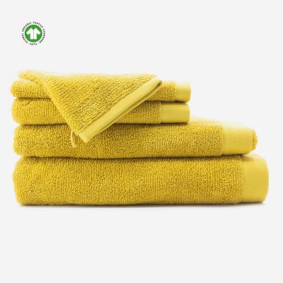 Serviette de bain coton BIO jaune curry - ORGANIC