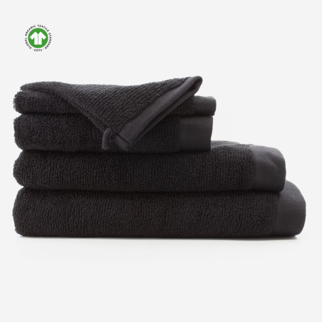 Serviette de bain coton BIO noir - ORGANIC