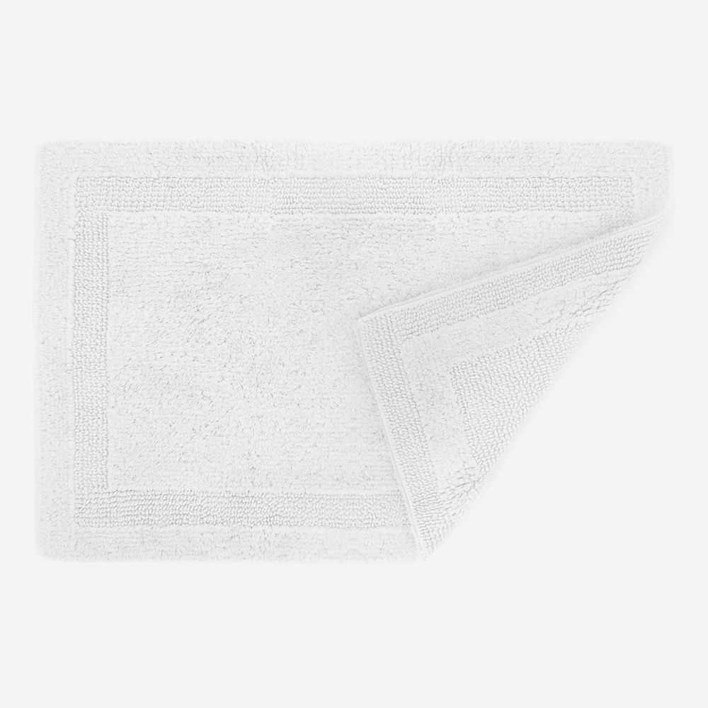 Tapis de bain 2200 g/m² coton - Reversible - blanc