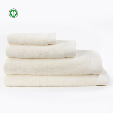 Serviette de bain coton BIO blanc ivoire - ORGANIC