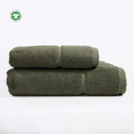 Tapis de bain coton bio vert kaki-organic-bathbazaar