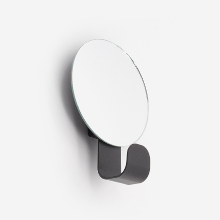 patere miroir rond hook noir