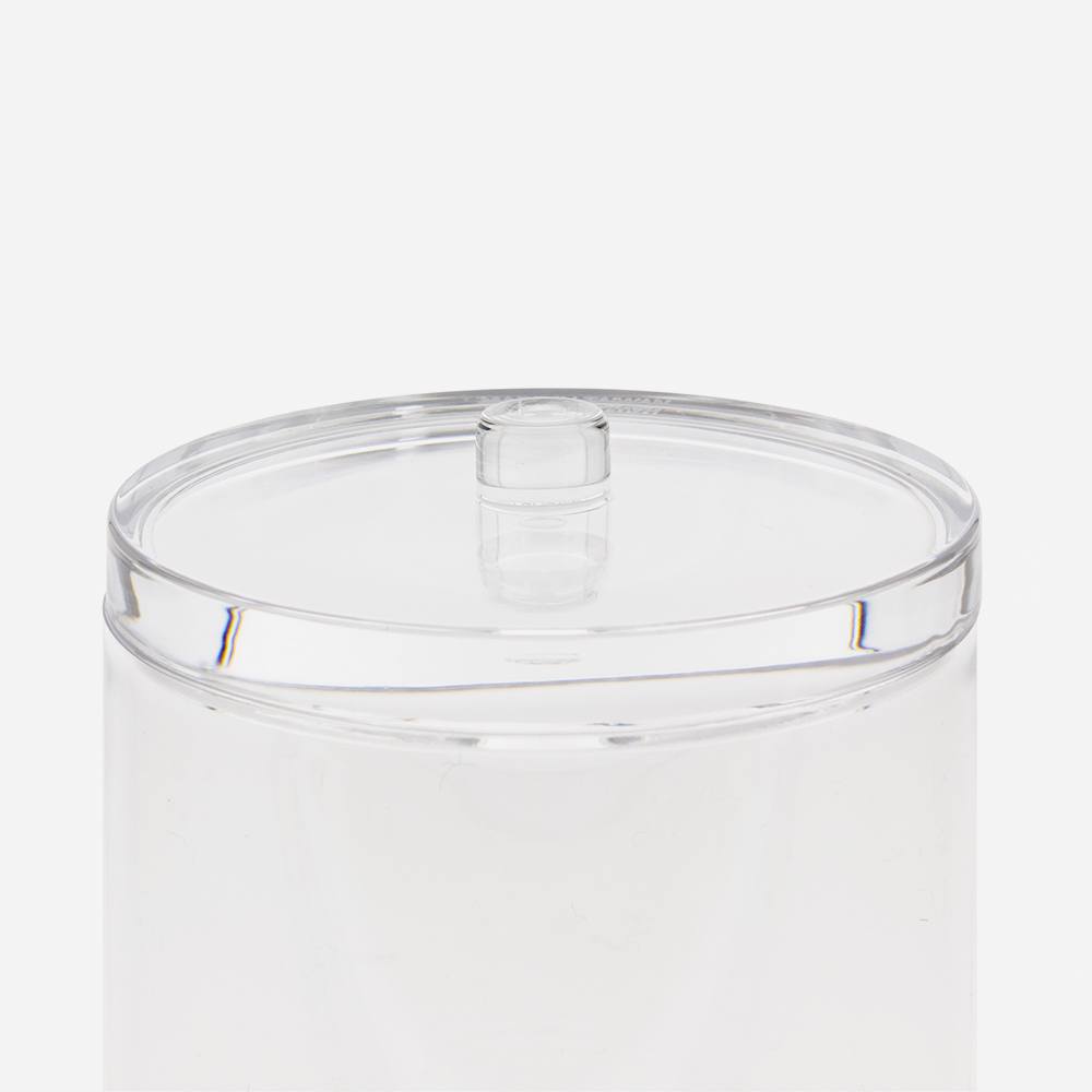 Pot à coton avec couvercle transparent - Basic Line - Bath Bazaar